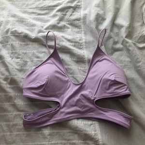LILAC CUTOUT BIKINI TOP